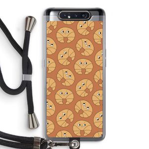 Croissant: Samsung Galaxy A80 Transparant Hoesje met koord