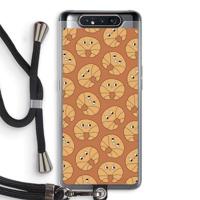 Croissant: Samsung Galaxy A80 Transparant Hoesje met koord