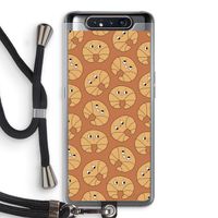 Croissant: Samsung Galaxy A80 Transparant Hoesje met koord Croissant: Samsung Galaxy A80 Transparant Hoesje met koord