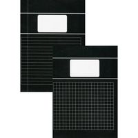 Benza - Basic Schriften A4 Lijn en Ruit 10 mm 1 cm - Zwart - 6 stuks