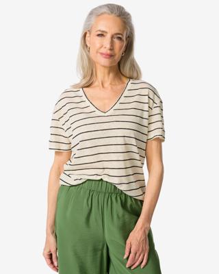 HEMA Dames T-shirt Evie Strepen Multi (multi)