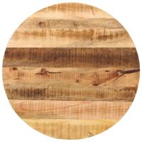 Tafelblad rond 90x3,8 cm massief ruw mangohout