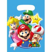 8x stuks Super Mario thema feestzakjes/cadeauzakjes - thumbnail