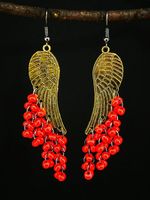 Boho Vleugels Kralen oorbellen - thumbnail