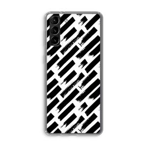 Zwarte vegen: Samsung Galaxy S21 Plus Transparant Hoesje