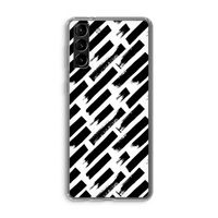Zwarte vegen: Samsung Galaxy S21 Plus Transparant Hoesje