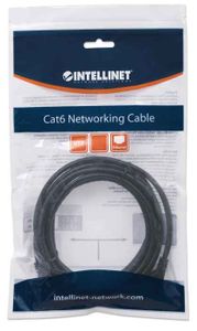 Intellinet 343350 RJ45 Netwerkkabel, patchkabel CAT 6 U/UTP 5.00 m Zwart 1 stuk(s)