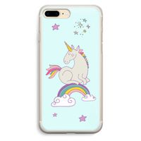 Regenboog eenhoorn: iPhone 7 Plus Transparant Hoesje