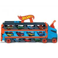 Hot Wheels Speedway Transportwagen + 3 Auto&apos;s - thumbnail