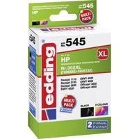 Edding Inktcartridge vervangt HP 302XL, F6U68AE, F6U67AE Compatibel Combipack Zwart, Kleur 18-545 18-545