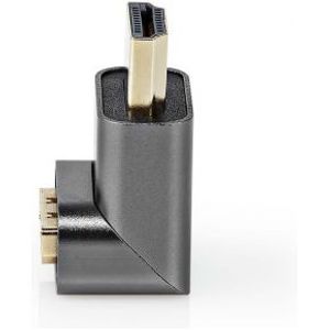 HDMI©-Adapter | HDMI Male / HDMI© Connector | HDMI Female / HDMI© Output | Verguld | 270° Geh