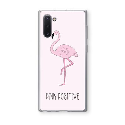 Pink positive: Samsung Galaxy Note 10 Transparant Hoesje