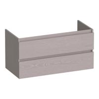Brauer Joy - Onderkast - 100 cm - met 2 Softclose Lades Greeploos en 1 Sifon Uitsparing - Timber Greige