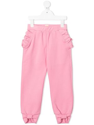 WAUW CAPOW by BANGBANG pantalon de jogging à bords volantés - Rose