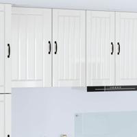 Keukenkast Hoogglans wit 40 x 31 x 80 cm Bewerkt hout