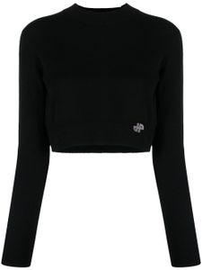 Patou pull crop à patch logo - Noir