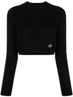 Patou pull crop à patch logo - Noir