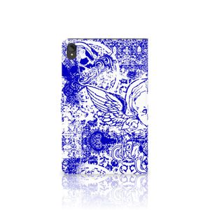 Tablettasje Lenovo Tab P11 | P11 Plus Angel Skull Blauw