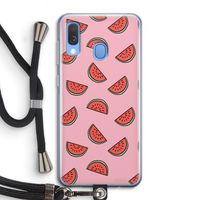 Watermeloen: Samsung Galaxy A40 Transparant Hoesje met koord