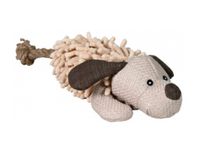 TRIXIE HOND MET TOUW VAN STOF / PLUCHE MET GELUID 30 CM 3 ST