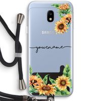 Zonnebloemen: Samsung Galaxy J3 (2017) Transparant Hoesje met koord