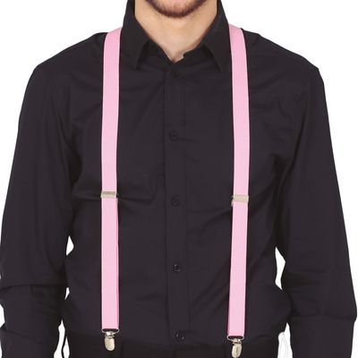 Carnaval verkleed bretels - lichtroze - volwassenen - verkleed accessoires