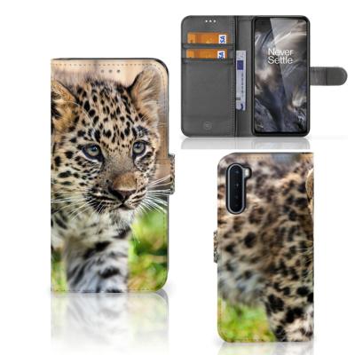 OnePlus Nord | Telefoonhoesje | Met pasjeshouder | Baby Luipaard