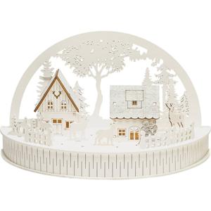 Konstsmide 3280-210 Kerstboog Huis met dieren Warmwit LED Wit