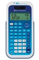 Texas Instruments TI-34 MultiView calculator Pocket Wetenschappelijke rekenmachine Blauw, Wit - thumbnail