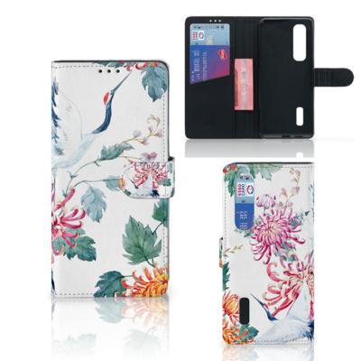 OPPO Find X2 Pro | Telefoonhoesje | Met pasjeshouder | Bird Flowers