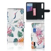 OPPO Find X2 Pro | Telefoonhoesje | Met pasjeshouder | Bird Flowers