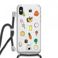 Happy bento friends: iPhone XS Max Transparant Hoesje met koord