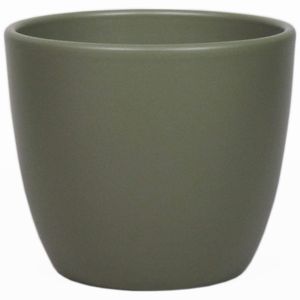 Floran Plantenpot - groen - mat - keramiek - 28 x 25 cm - Plantenpotten