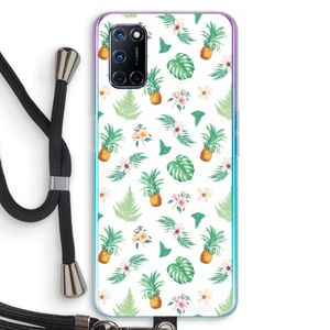 Ananas bladeren: Oppo A72 Transparant Hoesje met koord