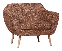 WOOOD Fauteuil Rocco Chenille - Brick