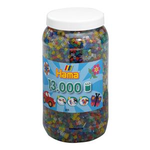 Hama strijkkralen in pot transparantmix (053), 13.000st.