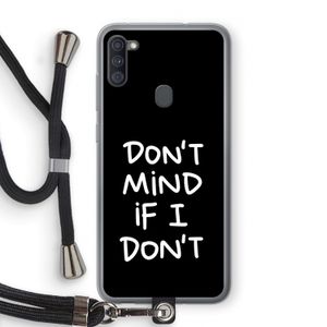 Don't Mind: Samsung Galaxy A11 Transparant Hoesje met koord