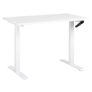 Beliani-DESTINES-Verstelbaar bureau-Wit-120 x 72 cm-Spaanplaat