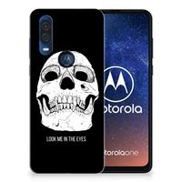 Silicone Back Case Motorola One Vision Skull Eyes - thumbnail