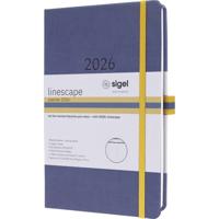 Sigel L2602 Weekkalender Linescape 2026 Hardcover DIN A5 Blauw, Geel 1 stuk(s) Aantal paginas: 176