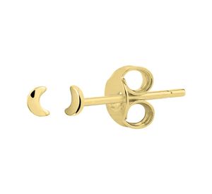 TFT Oorknoppen Maan zilver goudkleurig 2.5 mm x 2 mm