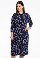 Yoek Blouse midi TULIP/HEART | Blauw | Maat 50/52