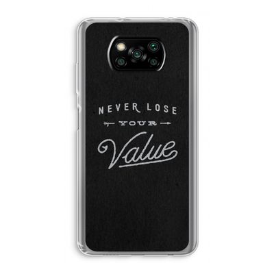 Never lose your value: Xiaomi Poco X3 Pro Transparant Hoesje