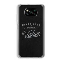 Never lose your value: Xiaomi Poco X3 Pro Transparant Hoesje