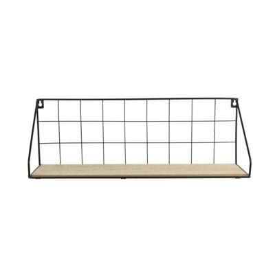 Wandplank - rechthoek - metaal/hout - 45 x 15 x 15 cm - 1 plank