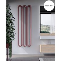 Designradiator Instamat Tubone-V 200x67x14cm Incl. Aansluitset Wit - thumbnail