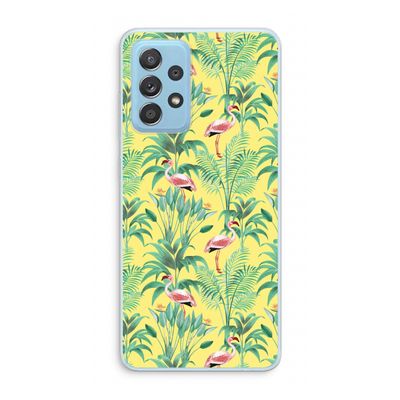 Flamingo party: Samsung Galaxy A73 Transparant Hoesje