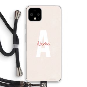 Strawberry Milkshake: Pixel 4 Transparant Hoesje met koord