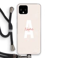 Strawberry Milkshake: Pixel 4 Transparant Hoesje met koord