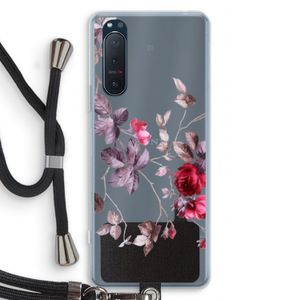 Mooie bloemen: Sony Xperia 5 II Transparant Hoesje met koord